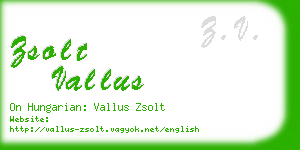 zsolt vallus business card